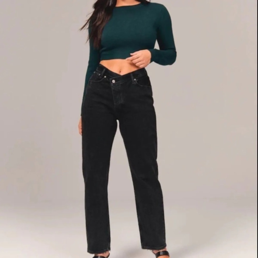 Abercrombie the Dad high-rise button fly jeans